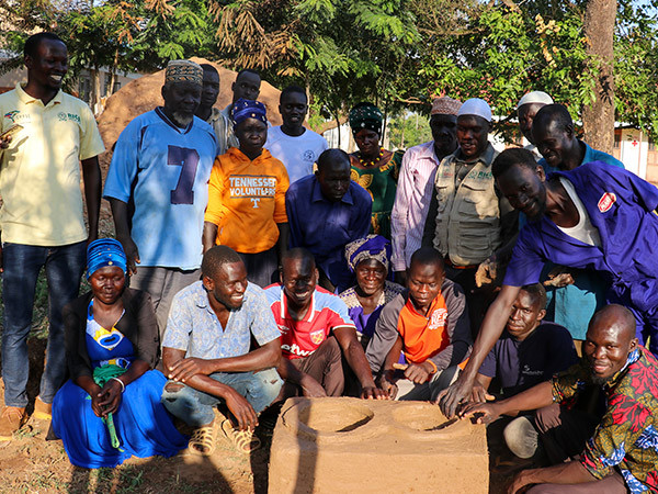 RICE West Nile lead training on construction of Lorena Cookstoves